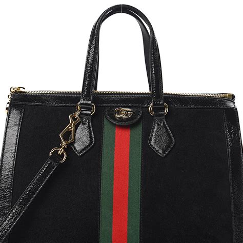 ophidia black gucci bag|Gucci black suede ophidia bag.